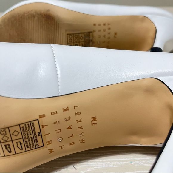 White House Black Market Olivia Ecru Black Size 7 - Picture 7 of 7